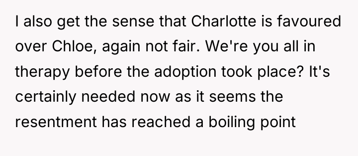 I also get the sense that Charlotte is favoured over...