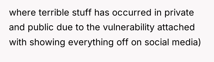 where terrible stuff has occurred in private and public due...