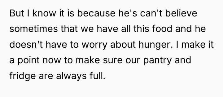 But I know it is because he's can't believe sometimes...
