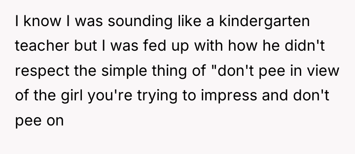 I know I was sounding like a kindergarten teacher but...