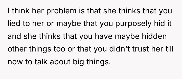 I think her problem is that she thinks that you...