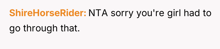 ShireHorseRider NTA sorry you're girl had to go through that.