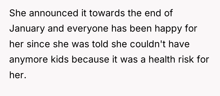 She announced it towards the end of January and everyone...