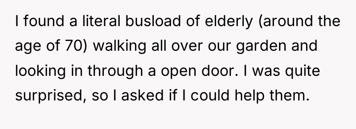 I found a literal busload of elderly (around the age...