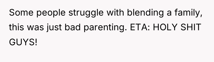 Some people struggle with blending a family, this was just...