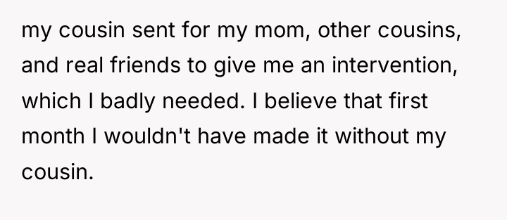 my cousin sent for my mom, other cousins, and real...