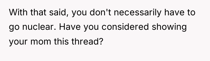 With that said, you don't necessarily have to go nuclear....