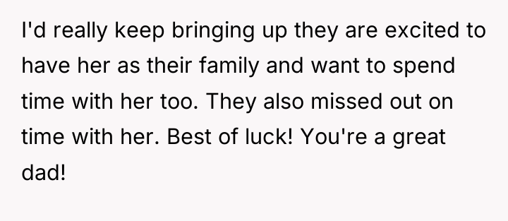 I'd really keep bringing up they are excited to have...