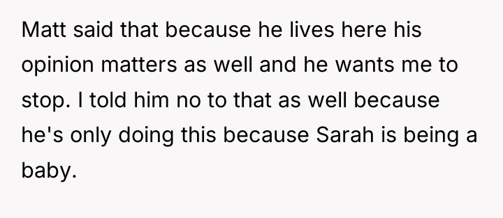 Matt said that because he lives here his opinion matters...