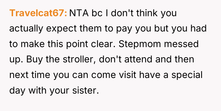 Travelcat67 NTA bc I don't think you actually expect them...
