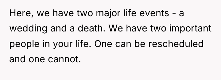 Here, we have two major life events - a wedding...