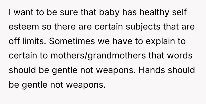I want to be sure that baby has healthy self...