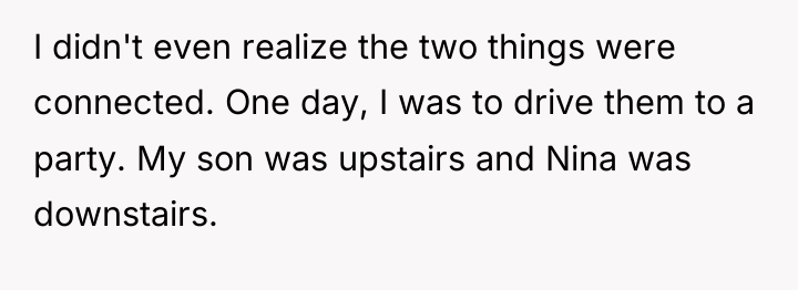 I didn't even realize the two things were connected. One...