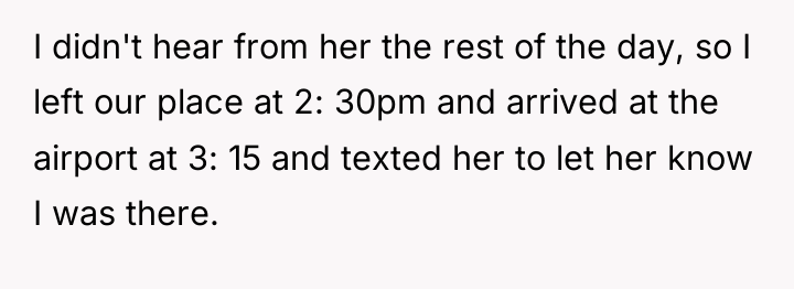 I didn't hear from her the rest of the day,...