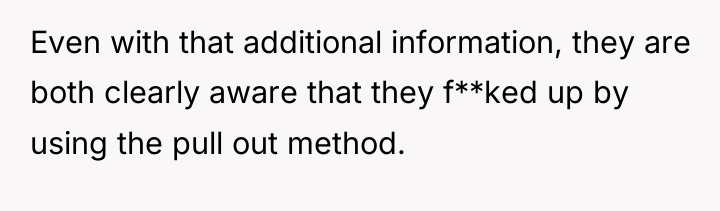 Even with that additional information, they are both clearly aware...