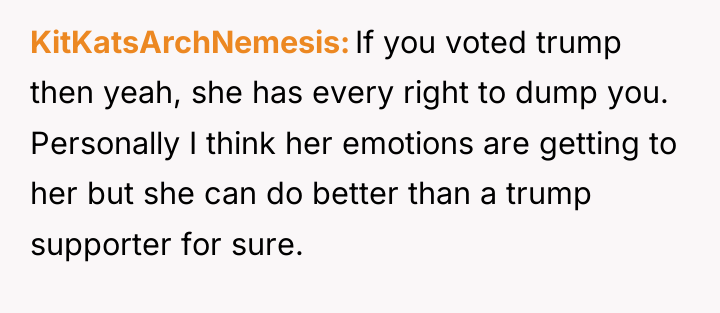 KitKatsArchNemesis If you voted trump then yeah, she has every...