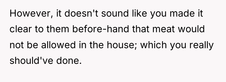 However, it doesn't sound like you made it clear to...