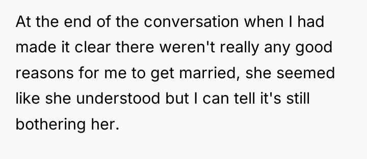 At the end of the conversation when I had made...