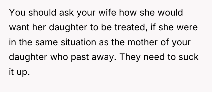 You should ask your wife how she would want her...