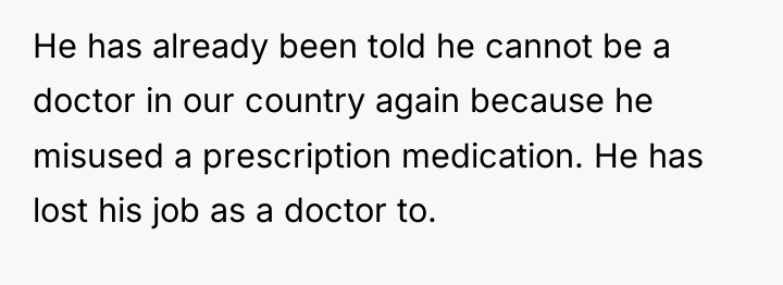 He has already been told he cannot be a doctor...
