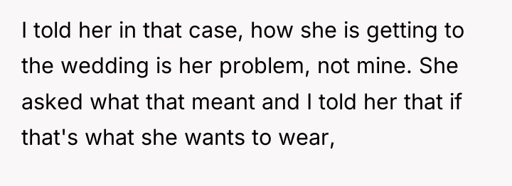 I told her in that case, how she is getting...