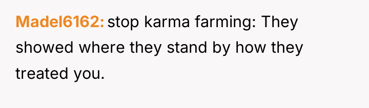 Madel6162 stop karma farming: They showed where they stand by...