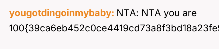 yougotdingoinmybaby NTA: NTA you are 100{39ca6eb452c0ce4419cd73a8f3bd18a23fe95ab4febb092bc2ab1b542eeea82f}