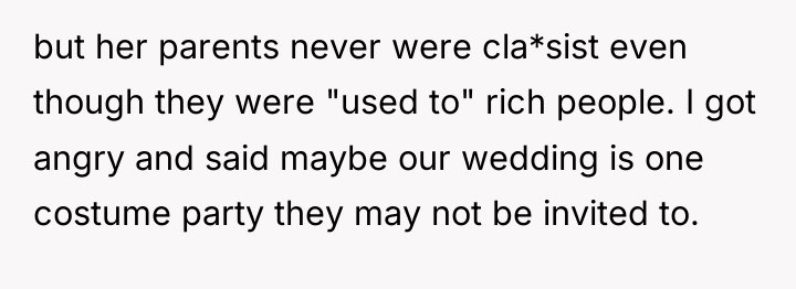 but her parents never were cla*sist even though they were...