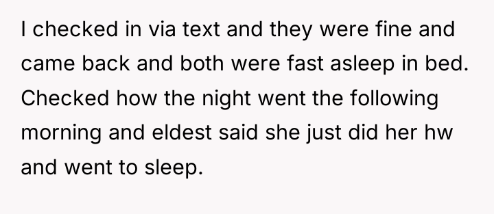 I checked in via text and they were fine and...
