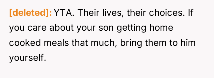 [deleted] YTA. Their lives, their choices. If you care about...
