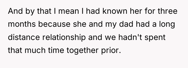 And by that I mean I had known her for...