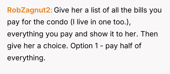 RobZagnut2 Give her a list of all the bills you...