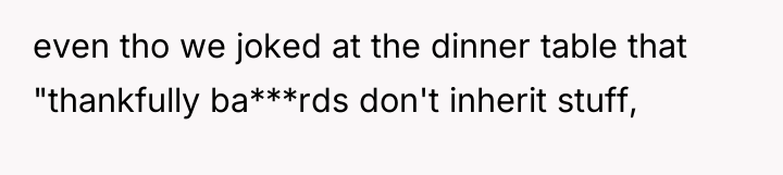 even tho we joked at the dinner table that "thankfully...