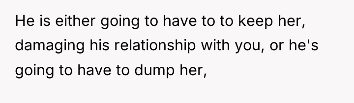 He is either going to have to to keep her,...