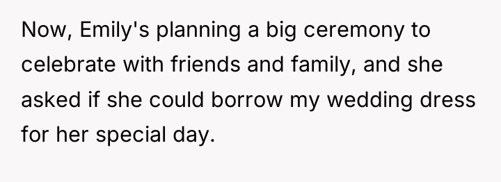 Now, Emily's planning a big ceremony to celebrate with friends...