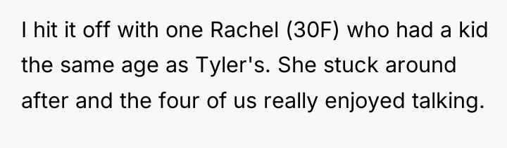 I hit it off with one Rachel (30F) who had...