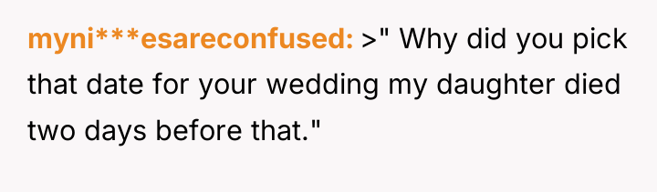 myni***esareconfused >" Why did you pick that date for your...