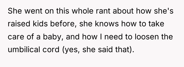 She went on this whole rant about how she's raised...