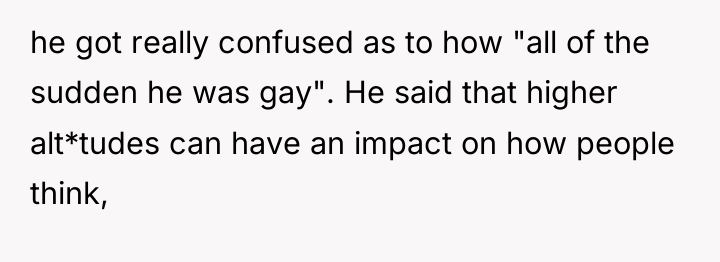 he got really confused as to how "all of the...