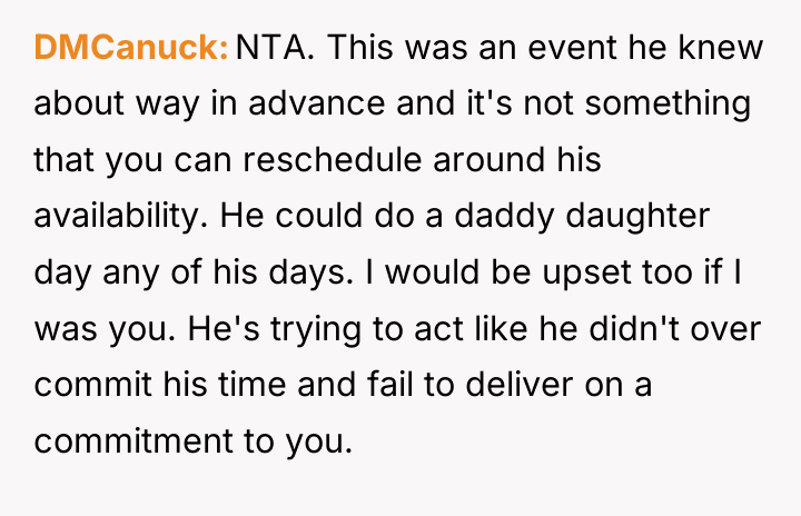 DMCanuck NTA. This was an event he knew about way...