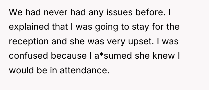 We had never had any issues before. I explained that...
