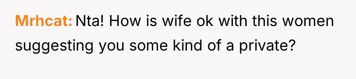 Mrhcat Nta! How is wife ok with this women suggesting...