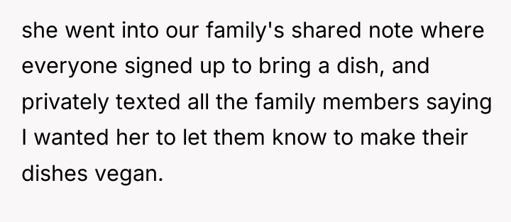 she went into our family's shared note where everyone signed...