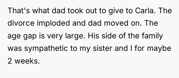 That's what dad took out to give to Carla. The...
