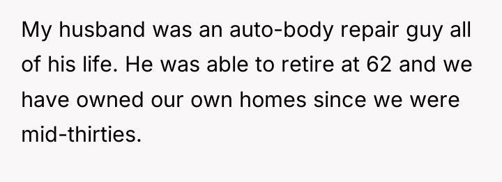 My husband was an auto-body repair guy all of his...