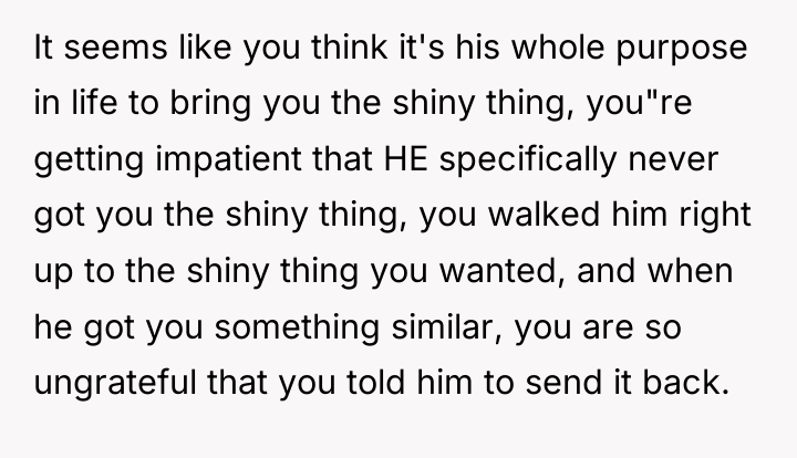It seems like you think it's his whole purpose in...