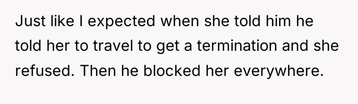 Just like I expected when she told him he told...