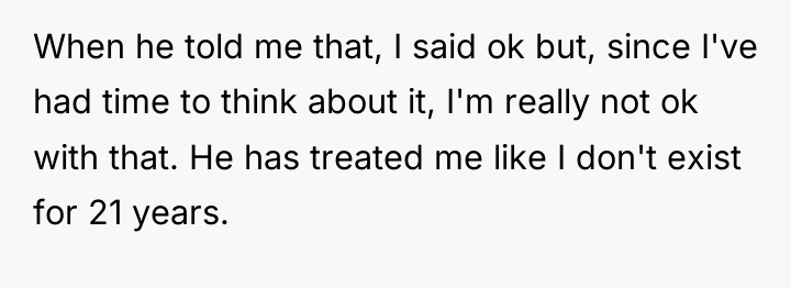 When he told me that, I said ok but, since...