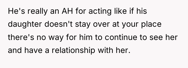 He's really an AH for acting like if his daughter...