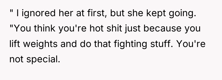 " I ignored her at first, but she kept going....